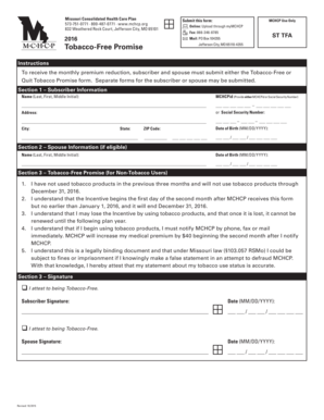Tobacco-Free Promise - Missouri Consolidated Health Care Plan - mchcp