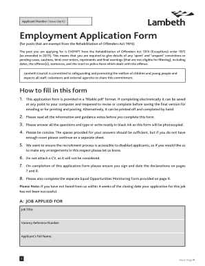 Employment Application Form