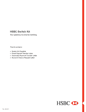 HSBC Personal Banking Switch Kit