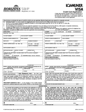 Credit Card Application Form