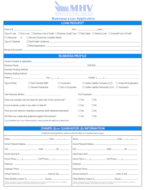 Business Loan Application Form