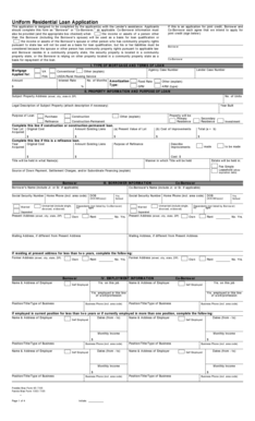 Uniform Residential Loan Application