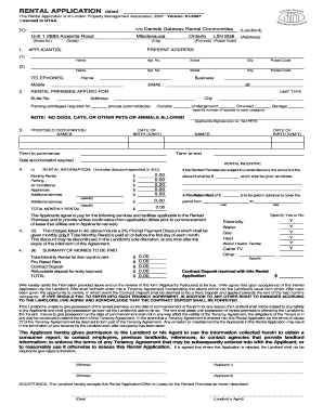 Rental Application Form