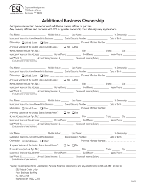 Additional Business Ownership Form