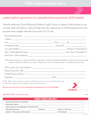 ACH Authorization Form