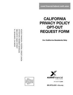 California Privacy Policy Opt-Out Request Form