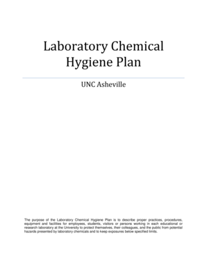 Laboratory Chemical Hygiene Plan - Environmental Health and Safety - ehs unca