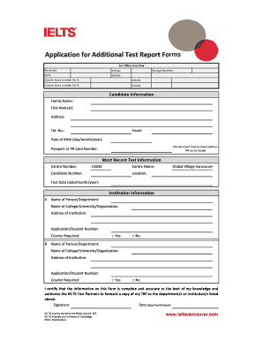 IELTS Test Report Form Application