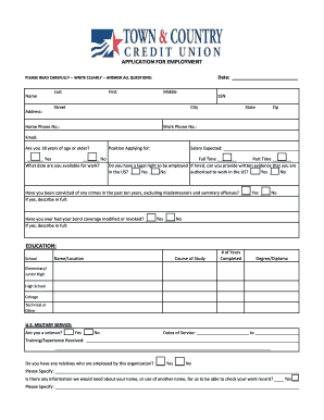 Employment Application Form