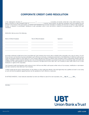 Corporate Credit Card Resolution