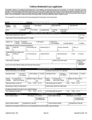 Uniform Residential Loan Application