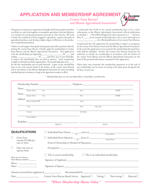 Illinois Farm Bureau Membership Application