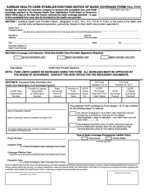 Kansas Health Care Stabilization Fund Notice of Basic Coverage