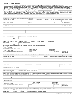 Credit Application Form
