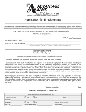 Application for Employment