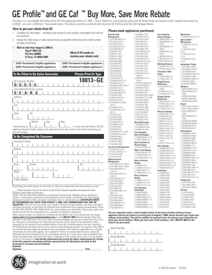 GE Profile and GE Café Buy More, Save More Rebate