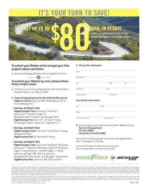 Goodyear Tire Rebate Form