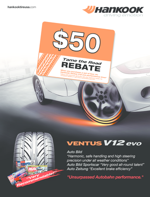 Hankook Tire Mail-In Rebate Application