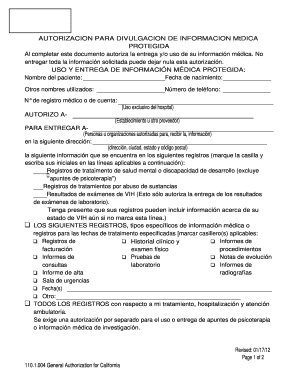 AUTORIZACION PARA DIVULGACION DE INFORMACION MtDICA