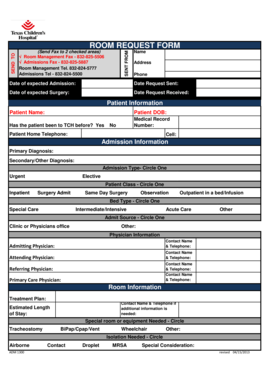 Room Request Form