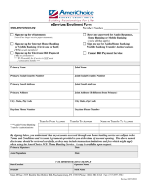 AmeriChoice eServices Enrollment Form