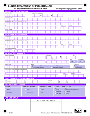 Illinois Human Arbovirus Panel Test Request