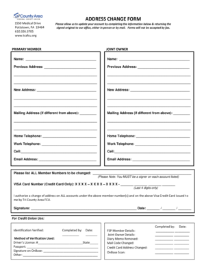 Address Change Form