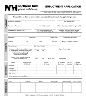 Employment Application Form