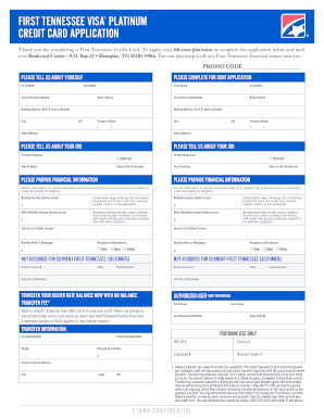 First Tennessee Visa Platinum Credit Card Application