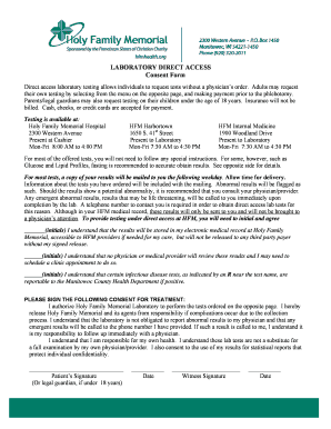 Laboratory Direct Access Consent Form