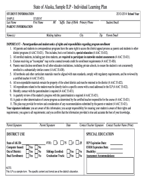 Alaska Student Enrollment Form