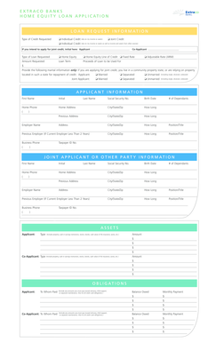 Extraco Banks Home Equity Loan Application