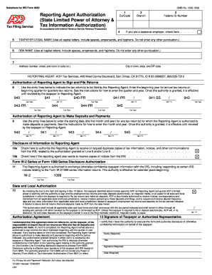 IRS Form 8655 Reporting Agent Authorization