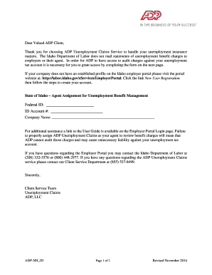 Idaho Unemployment Benefit Agent Authorization Form