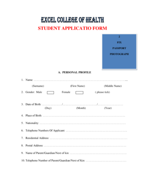 Student Application Form