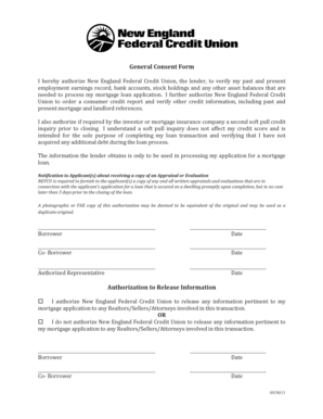 Mortgage Loan Authorization Form
