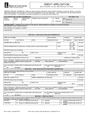 Credit Application Form