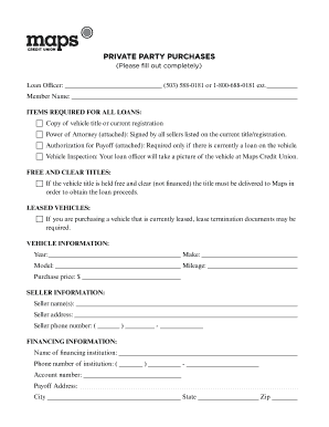 Vehicle Loan Application Form
