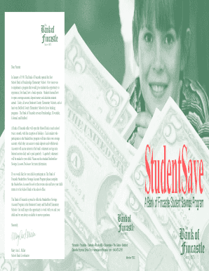 StudentSave Savings Account Application