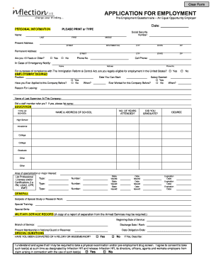 Employment Application Form