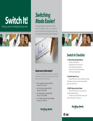 Sterling Bank Account Switch Kit