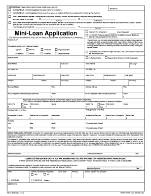 Wisconsin Credit Application Form