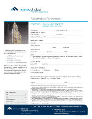 Property Reservation Agreement
