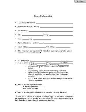 Small Business Loan Application Form