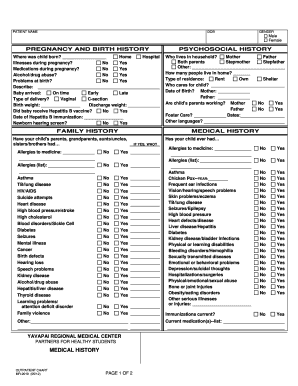 Patient Medical History Form