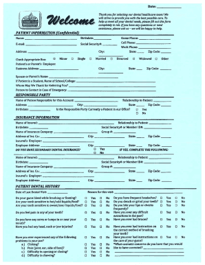 Dental Patient Information Form