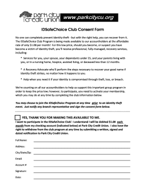 IDSafeChoice Club Consent Form