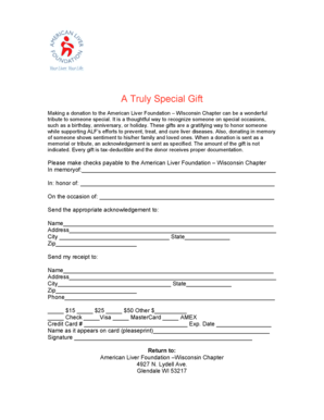 American Liver Foundation Donation Form