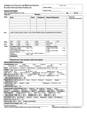 Patient Encounter Template