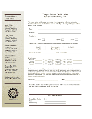 Tongass Federal Auto-Save and Auto-Pay Form